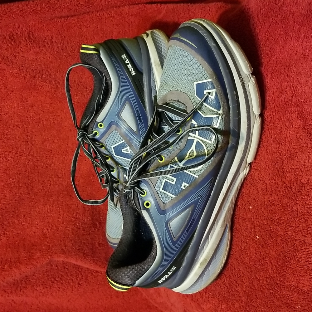 Hoka One One Bondi 4 Running Shoes Sneakers Blue White 10